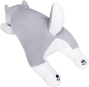 img 3 attached to 🐺 Husky Stuffed Animal Throw Pillow - Anime Body Pillow, Kawaii Plush Stuff Toy, Big Plushie Husky Pillow - Ideal Gifts for Boys and Girls - 30 Inch