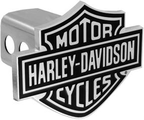 img 1 attached to 🔩 Накладка на прицеп на шаровом креплении Harley-Davidson с логотипом Bar & Shield из нержавеющей стали - 2 дюйма HDHC14