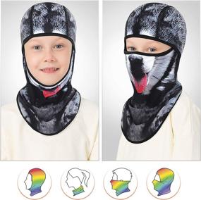 img 2 attached to 🧣 Warm Winter Face Warmer Balaclava for Cold Weather Boys Girls - Venswell Ski Mask