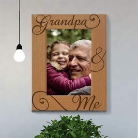 img 1 attached to 🖼️ KATE POSH Personalized Engraved Natural Wood Picture Frame for Grandpa - I Love You, Best Grandpa Ever, Grandparent's Day, Grandfather Gifts, Grandpa & Me, Father's Day, Christmas - Vertical, 4x6