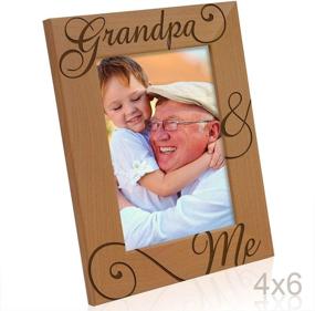 img 3 attached to 🖼️ KATE POSH Personalized Engraved Natural Wood Picture Frame for Grandpa - I Love You, Best Grandpa Ever, Grandparent's Day, Grandfather Gifts, Grandpa & Me, Father's Day, Christmas - Vertical, 4x6