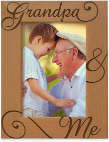 img 4 attached to 🖼️ KATE POSH Personalized Engraved Natural Wood Picture Frame for Grandpa - I Love You, Best Grandpa Ever, Grandparent's Day, Grandfather Gifts, Grandpa & Me, Father's Day, Christmas - Vertical, 4x6