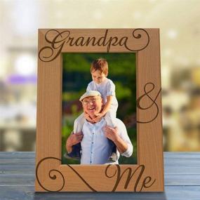 img 2 attached to 🖼️ KATE POSH Personalized Engraved Natural Wood Picture Frame for Grandpa - I Love You, Best Grandpa Ever, Grandparent's Day, Grandfather Gifts, Grandpa & Me, Father's Day, Christmas - Vertical, 4x6