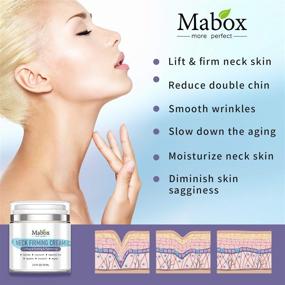 img 1 attached to 🧴 Mabox Neck Firming Cream - Anti Aging Moisturizer Lifting Cream for Neck, Double Chin Reducer, Neck Tightener and Wrinkle Cream with Hyaluronic Acid Squalane Avocado Oil | 2 Fluid Ounces