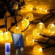 🌞 enhance your outdoor ambiance with decojoy solar powered outdoor lights - 70 led 35ft waterproof globe string light with remote логотип