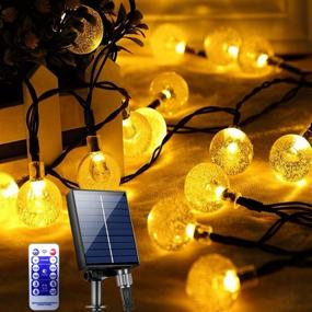 img 4 attached to 🌞 Enhance Your Outdoor Ambiance with Decojoy Solar Powered Outdoor Lights - 70 Led 35FT Waterproof Globe String Light with Remote