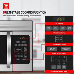 img 1 attached to 🍚 GASLAND Chef 30 Inch Over-the-Range Microwave Oven: 1.6 Cu. Ft., 1000 Watts, Stainless Steel, Easy Clean