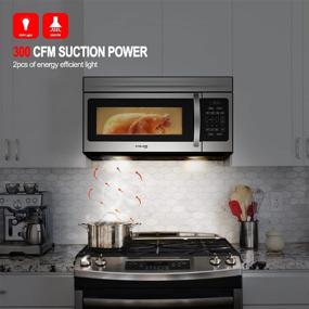 img 2 attached to 🍚 GASLAND Chef 30 Inch Over-the-Range Microwave Oven: 1.6 Cu. Ft., 1000 Watts, Stainless Steel, Easy Clean