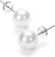 💎 jugalstar pearl stud earrings: hypoallergenic freshwater pearl ear rings for women - 4mm to 12mm sizes ideal for bridesmaids gifts logo