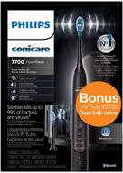 🦷 enhance your dental routine with the philips sonicare expertclean 7700 electric toothbrush: bluetooth technology and uv sanitizer - hx9630/15, black logo