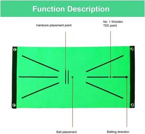 img 1 attached to 🏌️ Golf Hitting Mat by KILOLONE with 7 Practice Balls - Mini Golf Training Aid Rug, 23.6in x 11.8in, Perfect for Home, Office, or Outdoor Practice