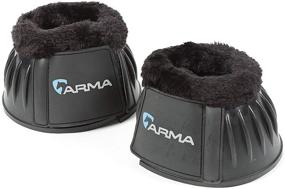 img 1 attached to Top-Quality Shires Arma Fleece-Topped Over Reach Boots in Black Cob