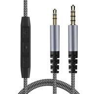 lanmu 3.5mm to 2.5mm audio cable: compatible replacement for bose 700/qc35ii/qc35/qc25 headphones, mic & volume control-5ft logo