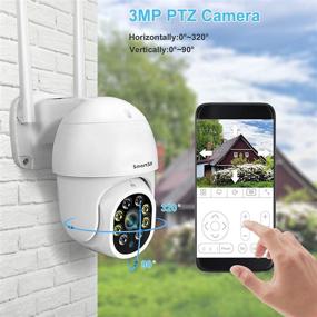 img 2 attached to 🎥 Enhanced Surveillance: SmartSF Wireless Security Camera System with Two-Way Audio, 8CH Expandable, 1TB Storage, 3MP Bullet Cameras & PTZ Cameras, IP66 Waterproof, Night Vision, Remote Access, Motion Record - 7/24