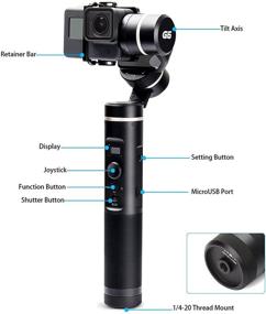 img 1 attached to 🎥 FeiyuTech FY Feiyu G6: Водонепроницаемый 3-осевой ручной стабилизатор для GoPro Hero 8/7/6/5/4/3, Yi Cam 4K, AEE Action Cameras - Обновленная версия G5 с мини-штативом EACHSHOT.
