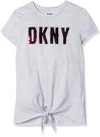 dkny girls' t-shirts in red violet: girls' clothing and tops, tees & blouses logo