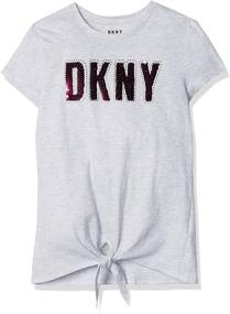 img 4 attached to DKNY Girls' T-Shirts in RED Violet: Girls' Clothing and Tops, Tees & Blouses