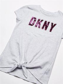 img 3 attached to DKNY Girls' T-Shirts in RED Violet: Girls' Clothing and Tops, Tees & Blouses