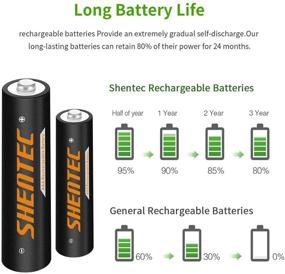 img 3 attached to Аккумуляторы Shentec на 2500 мАч, перезаряжаемые 1000 мАч
