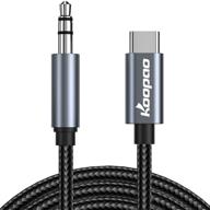 🎧 кабель-адаптер koopao usb c to 3.5mm audio aux jack - 3.28ft type c, совместимый с ipad pro 2018, google pixel 2 3 xl, moto z, galaxy note10+, huawei, htc - разъем для наушников логотип