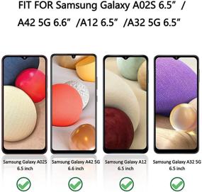 img 3 attached to 🔒 Улучшенный защитный экран YWXTW Privacy для Samsung Galaxy A12/A32 5G/A42 5G/A02S - Защитное стекло от шпионов, 2 шт. (Черный)