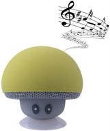 hipipooo cute speaker mushroom-shaped: portable 🍄 bluetooth speaker with suction cup - yellow logo