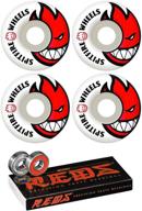 🔥 spitfire skateboard wheels bighead with high-performance bones reds bearings - elevate your skateboard experience! logo