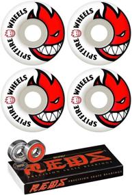 img 1 attached to 🔥 Spitfire Skateboard Wheels Bighead with High-Performance Bones Reds Bearings - Elevate Your Skateboard Experience!