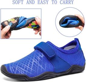 img 1 attached to AMAWEI Water Walking Little M02 👞 R Blue Boys' Shoes: Ideal for Outdoor Adventures