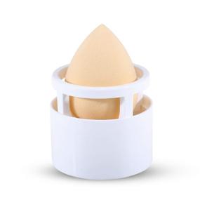 img 3 attached to 💄 Portable Makeup Sponge Blender Holder & Travel Carrying Case - Drying Rack Stand Holder with Egg Powder Puff Drying Shelf - Cute Design (Sponge Not Included)