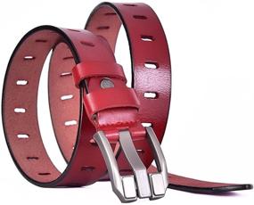 img 1 attached to 👗 Step up your Style with Talleffort's Genuine Cowhide Leather Women's Accessories in Belts