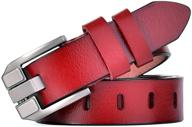 👗 step up your style with talleffort's genuine cowhide leather women's accessories in belts logo