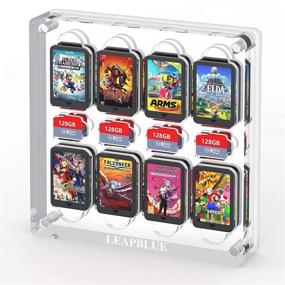 img 4 attached to 🎮 Leapblue Game Card Case for Nintendo Switch, Shockproof Cartridge Holder with 16 Games Card & 8 SD Cards, Acrylic Game Card Holder Game Storage Box