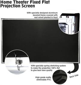 img 1 attached to 🎥 Pyle PRJTPFL102: Экран для проектора настенного крепления для домашнего кинотеатра 100 дюймов, матово-белый - Full HD 16:9 проектирование для видео в комнате, слайд-шоу, показ фильмов - Простая настройка