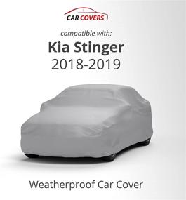 img 3 attached to 🚗 2018-2019 Kia Stinger Weatherproof Car Cover - Ultimate Protection against Rain, Snow, Hail, Sun - 5 Layer Indoor & Outdoor Compatible - Comes with Theft Cable Lock, Bag & Wind Straps