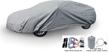 🚗 2018-2019 kia stinger weatherproof car cover - ultimate protection against rain, snow, hail, sun - 5 layer indoor & outdoor compatible - comes with theft cable lock, bag & wind straps logo