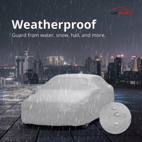 img 1 attached to 🚗 2018-2019 Kia Stinger Weatherproof Car Cover - Ultimate Protection against Rain, Snow, Hail, Sun - 5 Layer Indoor & Outdoor Compatible - Comes with Theft Cable Lock, Bag & Wind Straps