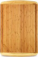 🔪 extra large bamboo cutting board - 30 x 20 inches - ideal for turkey, meat, vegetables, bbq - largest wood butcher block chopping board with handles, juice groove, and pour spout - xxxl size logo