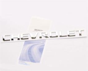 img 4 attached to Yoaoo® Chrome Chevrolet Nameplate Silverado