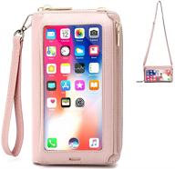 📱 enhanced convenience: touch screen small crossbody purse with shoulder strap & wallet logo