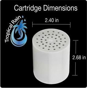 img 2 attached to 💦 Cali Tropical Rain 15 Stage Shower Filter Replacement Cartridge - 2 Pack: Enhance Your Shower Experience