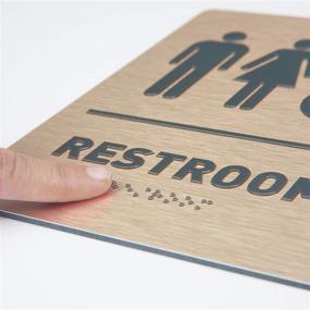 img 2 attached to 🚻 ADA Compliant Unisex Restroom Identifier - Bathroom Sign for All Genders
