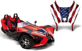 img 3 attached to Подчеркните стиль вашего Polaris Slingshot с набором графики Roadster AMR Racing: комплект обтяжки капотом в виде звезд и полос - совместимый с моделями 2015-2021!