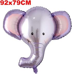 img 3 attached to 🐘 Huge Elephant Head Safari Foil Balloon: Amazing Decor for Birthday, Christmas, Kids & Baby Showers