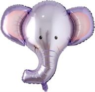 🐘 huge elephant head safari foil balloon: amazing decor for birthday, christmas, kids & baby showers logo