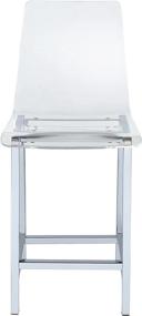 img 2 attached to Clear Acrylic/Chrome Bar Stool by Coaster Home Furnishings - 24-inch