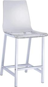 img 3 attached to Clear Acrylic/Chrome Bar Stool by Coaster Home Furnishings - 24-inch