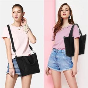 img 4 attached to 👜 Stylish AOCINA Denim Purses Handbags B Light for Fashionable Women