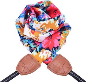 img 2 attached to LIFEMATE Scarf Camera Strap for DSLR, Universal 📷 Neck Strap with Bohemian Floral Print – Ethnic Flower1