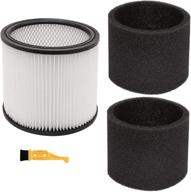 🔍 high-quality replacement 90304 90350 90333 9030462 cartridge filter foam sleeve for shop-vac 5 gallon up wet/dry vacuum cleaners - compare to part # 90304,90585 logo